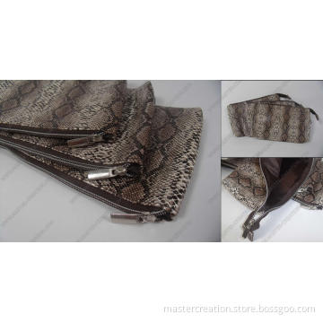 Snake fur decorated bag Artificial snake leather bag
